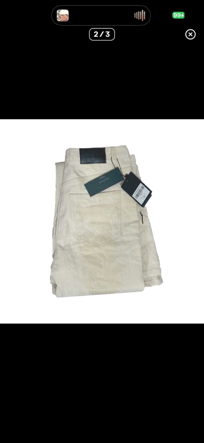 언더마이카 글레이셜 벨베틴 플레어드 진 아이보리 상품이미지2