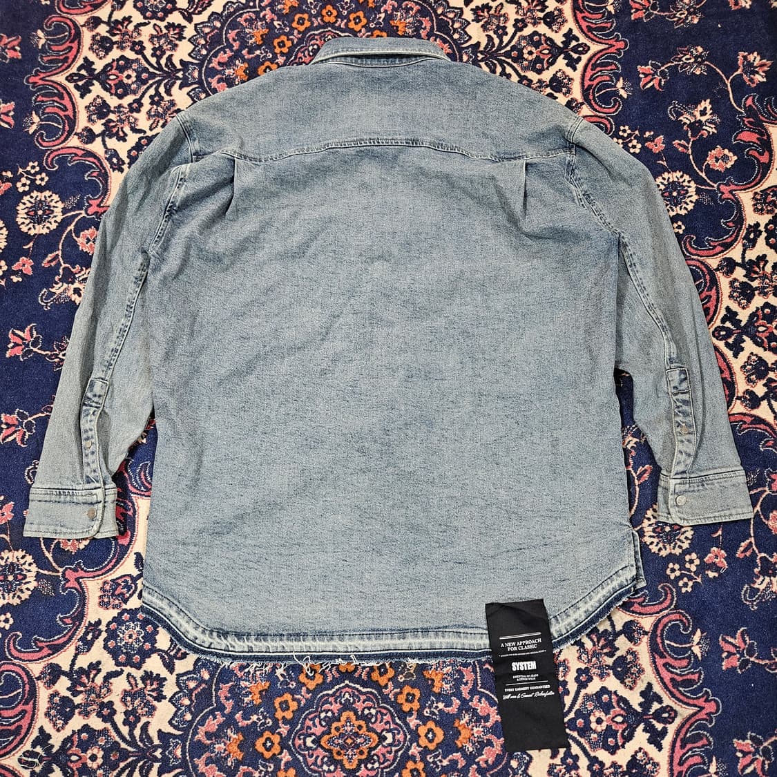 시스템(System) 20ss 빈티지 루즈핏 메탈로고 데님 셔츠 상품이미지7