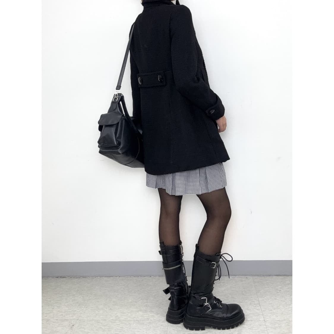 빈티지 체크 스커트 상품이미지2