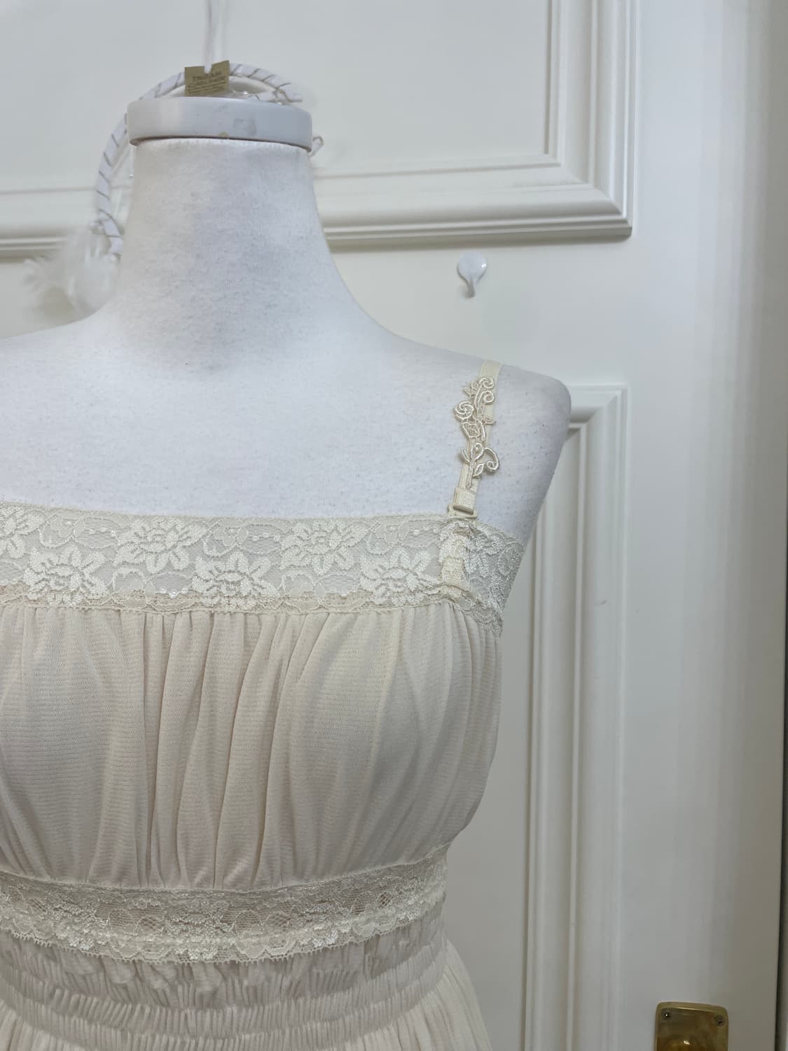 ivory lace point shirring fairy opc(size 상품이미지7