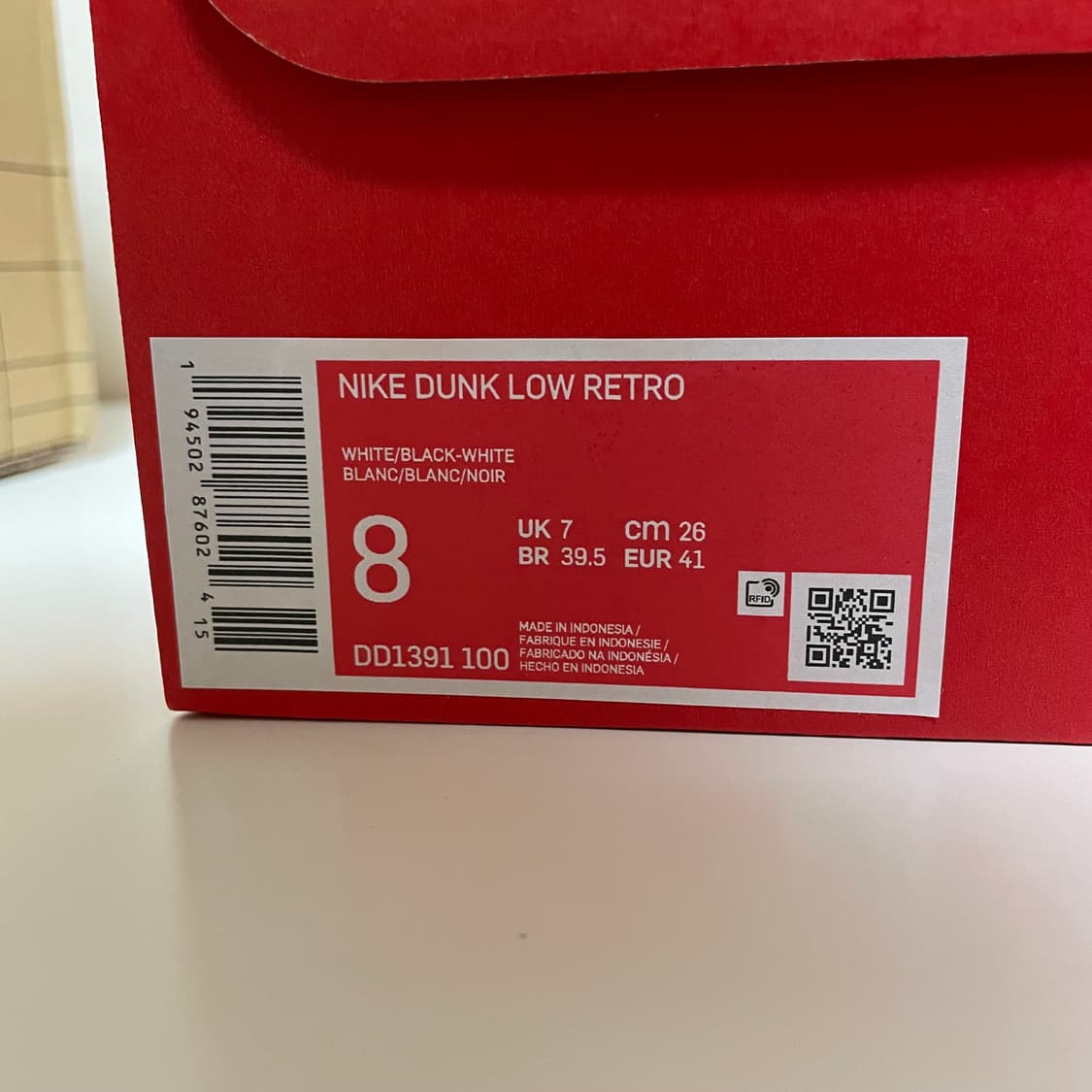 (260)나이키 덩크 로우 범고래 새상품 상품이미지5