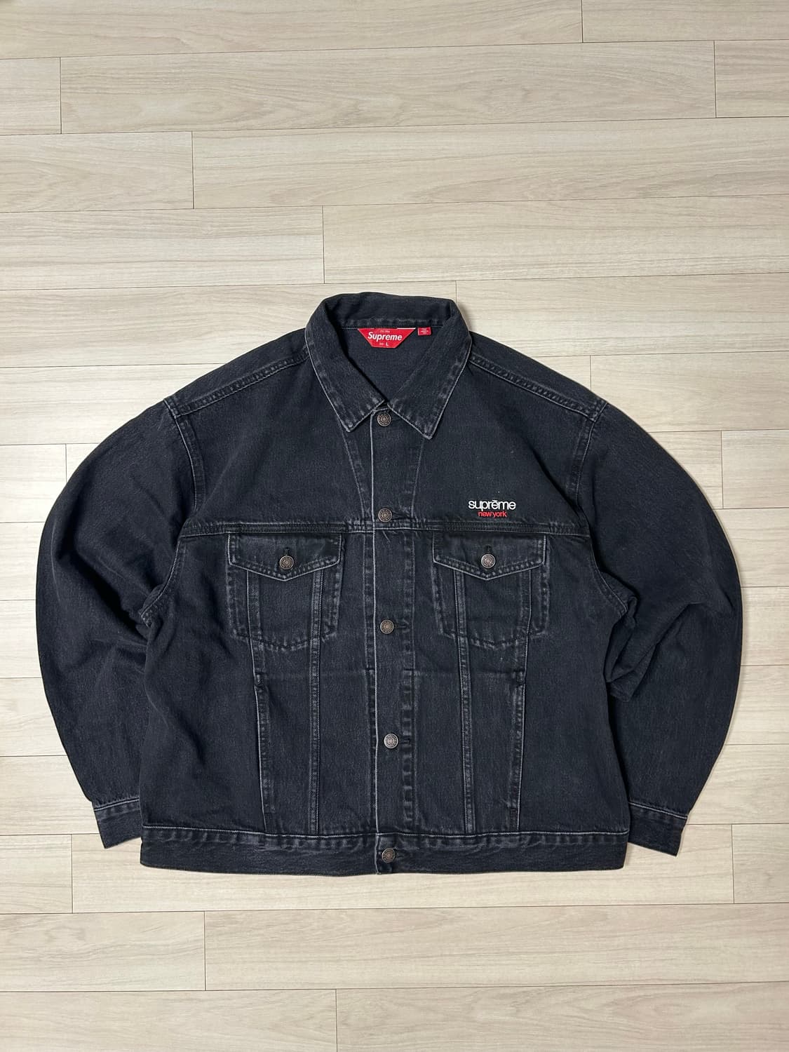 (L) 슈프림 자가드 데님 트러커 자켓-26ss 상품이미지1
