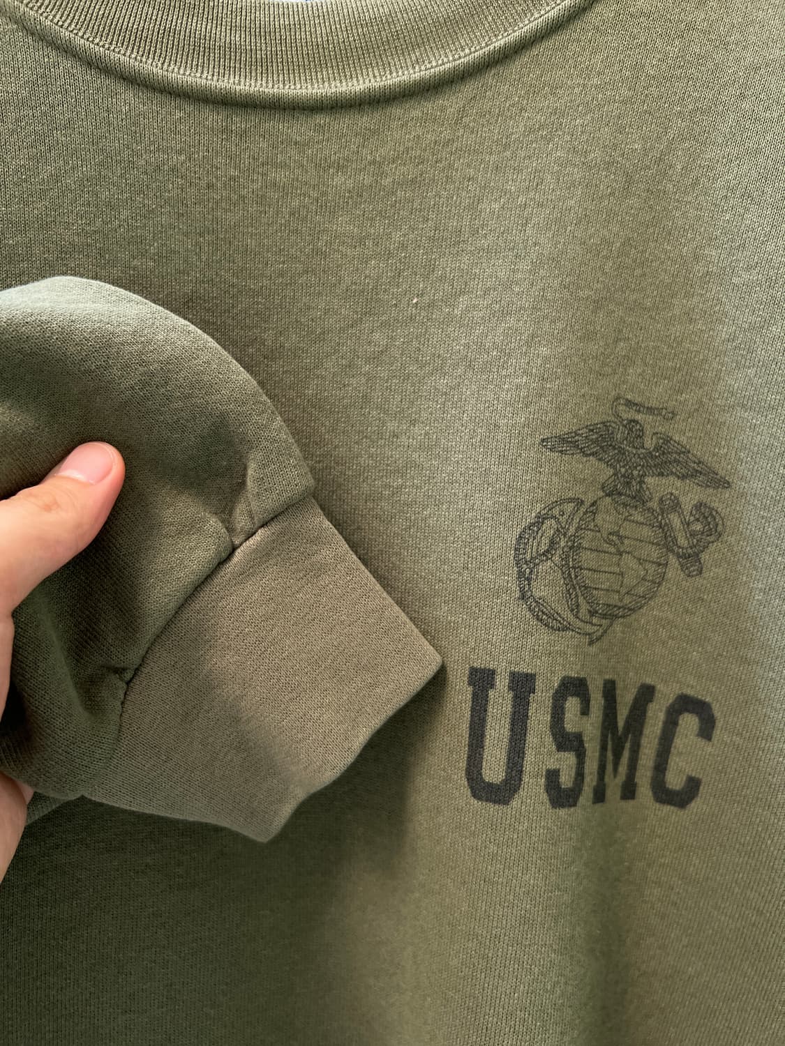 [M]USMC 오리지널 미 해병대 카키 스웻셔츠 상품이미지3