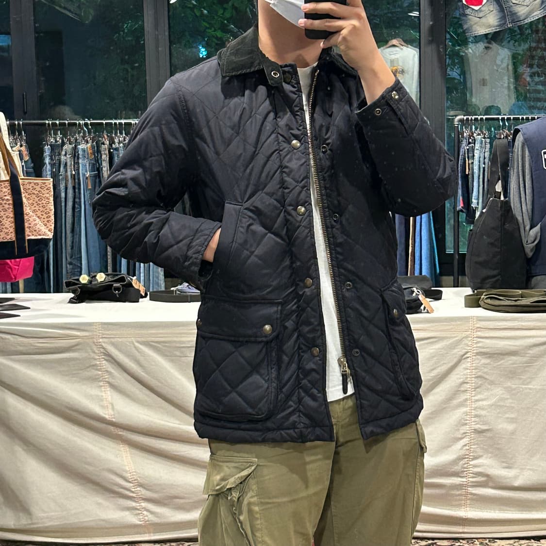 M) 폴로 랄프로렌 클래식 다이아몬드 퀼팅 바버 자켓 상품이미지10
