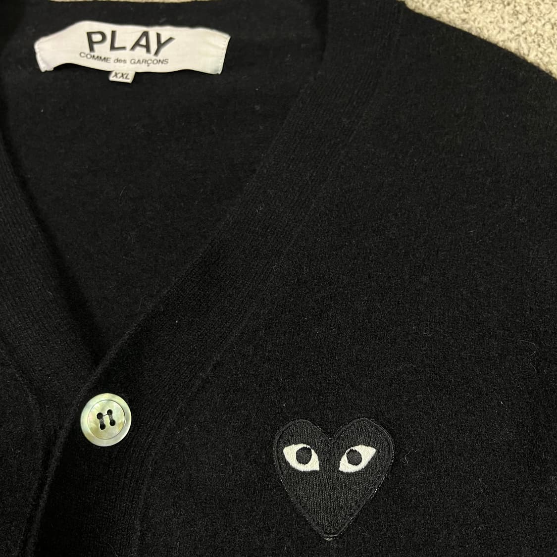 꼼데가르송 하트 와펜 울 니트 가디건 상품이미지2