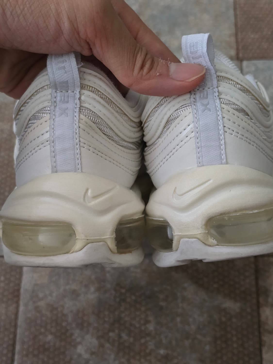 (240)나이키 에어맥스 97 트리플 화이트 상품이미지8