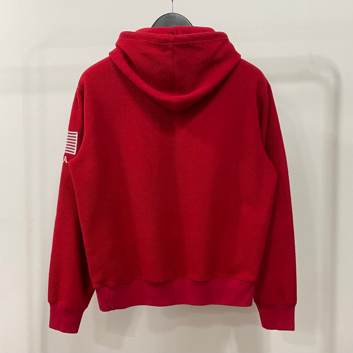 폴로 랄프로렌 신형 스펠아웃 성조기 플리스 후드 레드 상품이미지2