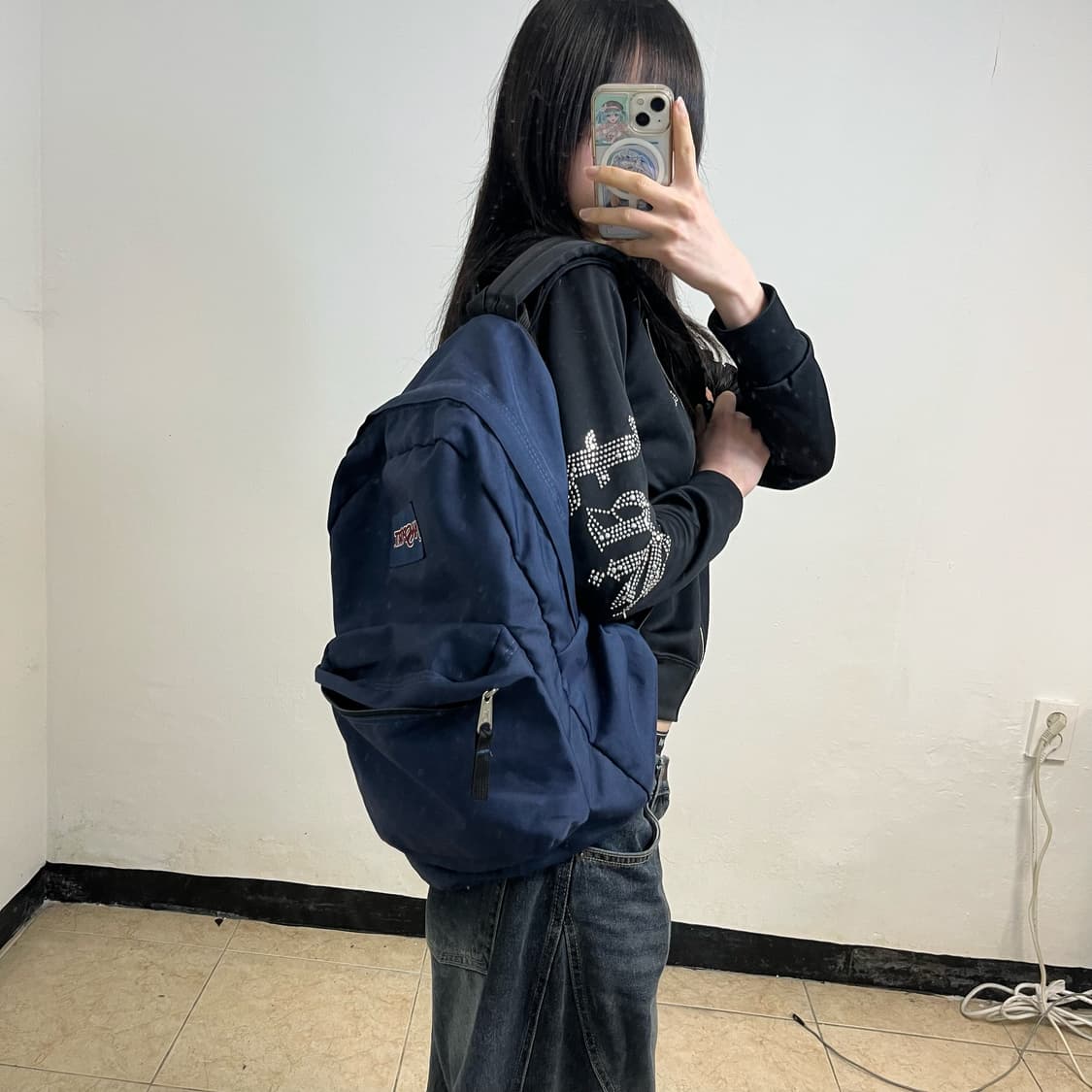 Jansport navy backpack 상품이미지1