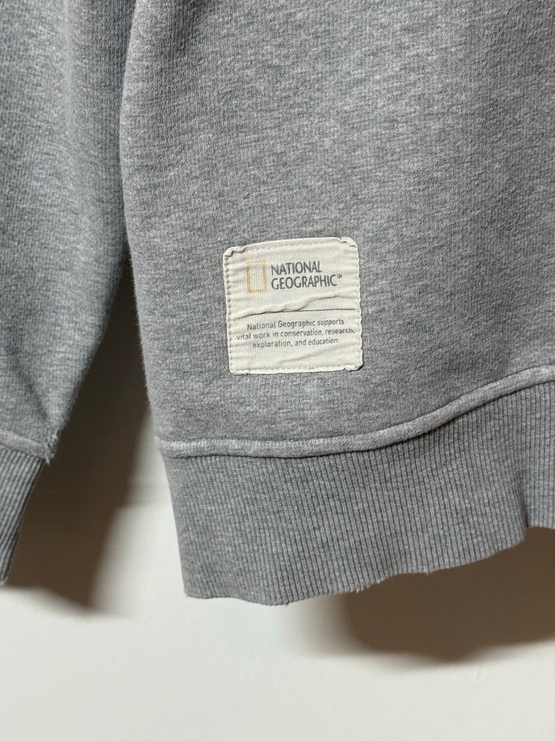 내셔널지오그래픽 그레이 미니로고 후드티 오버핏 캐주얼 상품이미지5