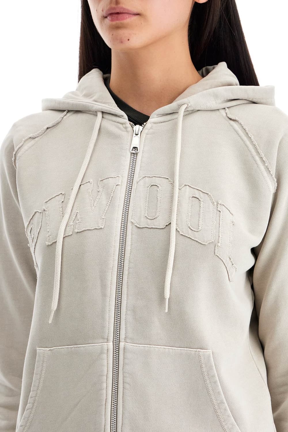 팔로마울 Logo-Appliqué Zipped Hoodie - Grey 상품이미지3