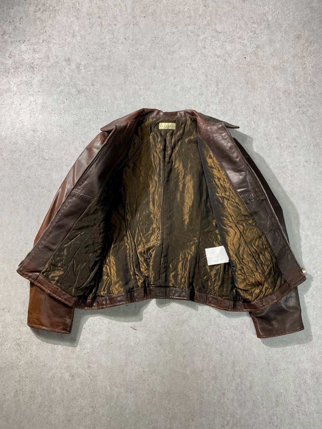 [46] FLORENS 플로렌스 이태리 메이드 베라펠레 브라운 레더자켓 상품이미지5