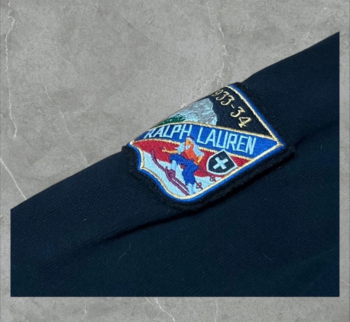 폴로 빅포니 스키패치 블랙 하프집업 상품이미지3