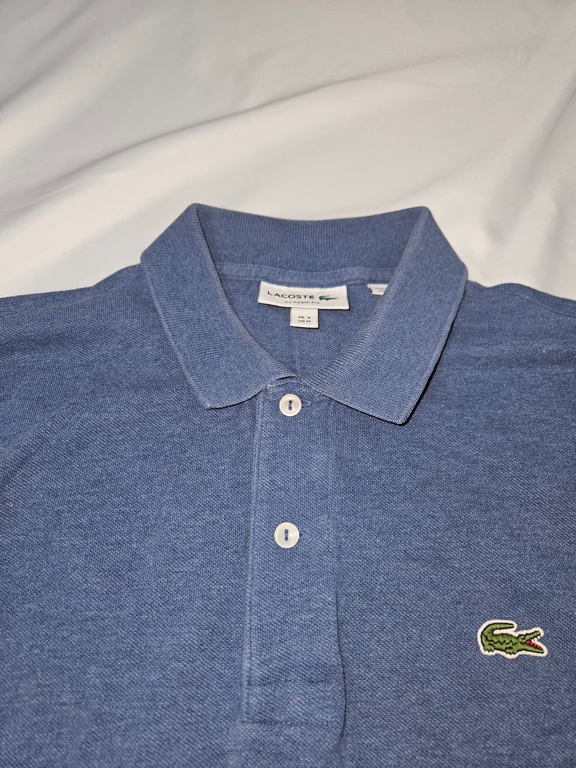 라코스테 클래식핏 블루 긴팔 카라티 티셔츠 pk 폴로 슬리브 M 남성 상품이미지2