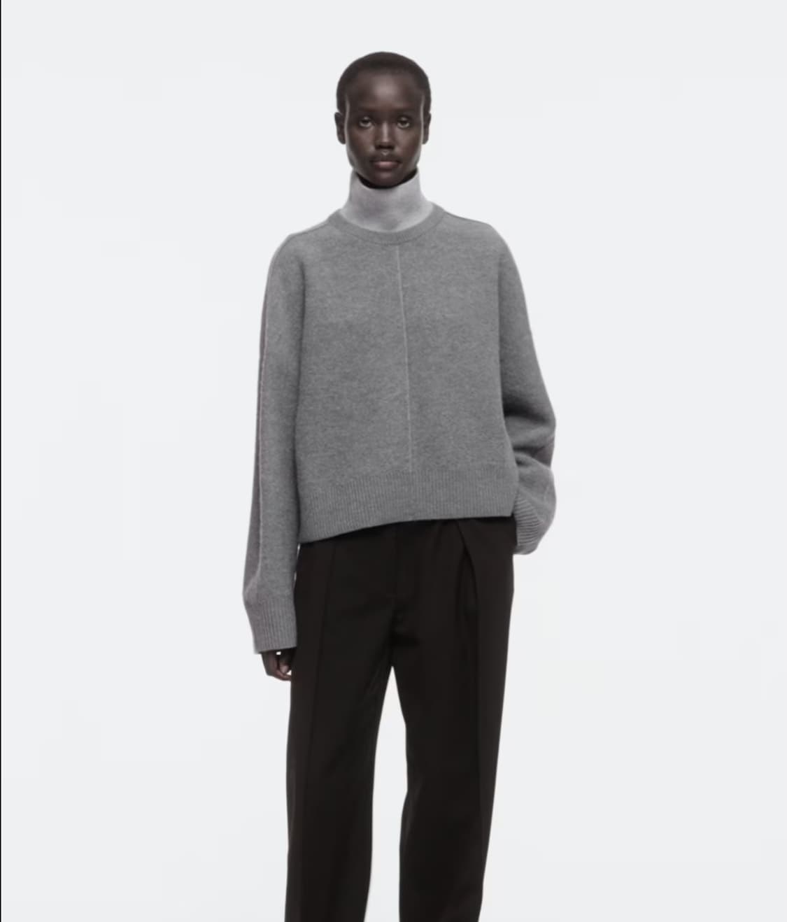 코스(COS) 컬러블럭 레이어드 울 스웨터 니트 L size 상품이미지1