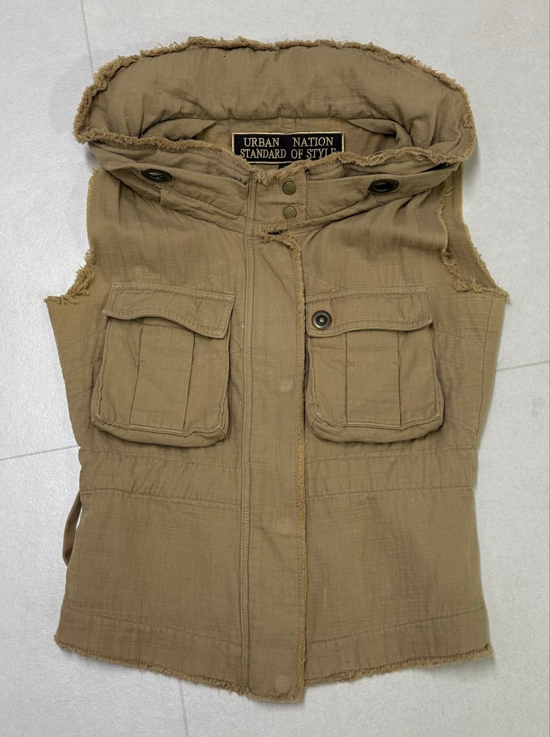 (G.O.A st) Bono high neck hoodie vest 상품이미지1