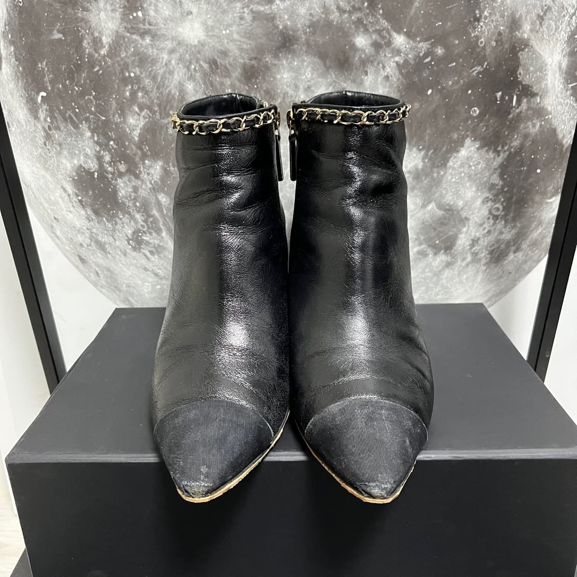 정품 37) 샤넬 CC 금장 로고 앵클 부츠 235~240 상품이미지3