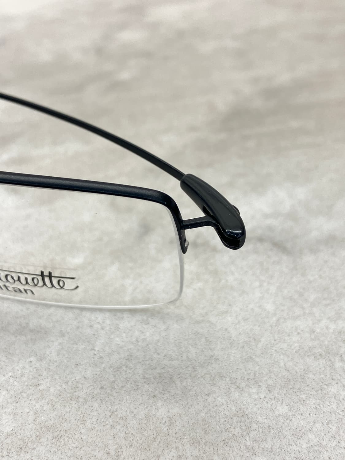 B43 실루엣 Silhouette 초경량 블랙 스퀘어 반무테 안경 상품이미지8