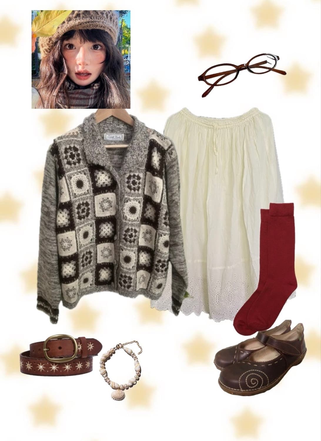 🌰빈티지 라떼 코지 모리걸set 상품이미지1