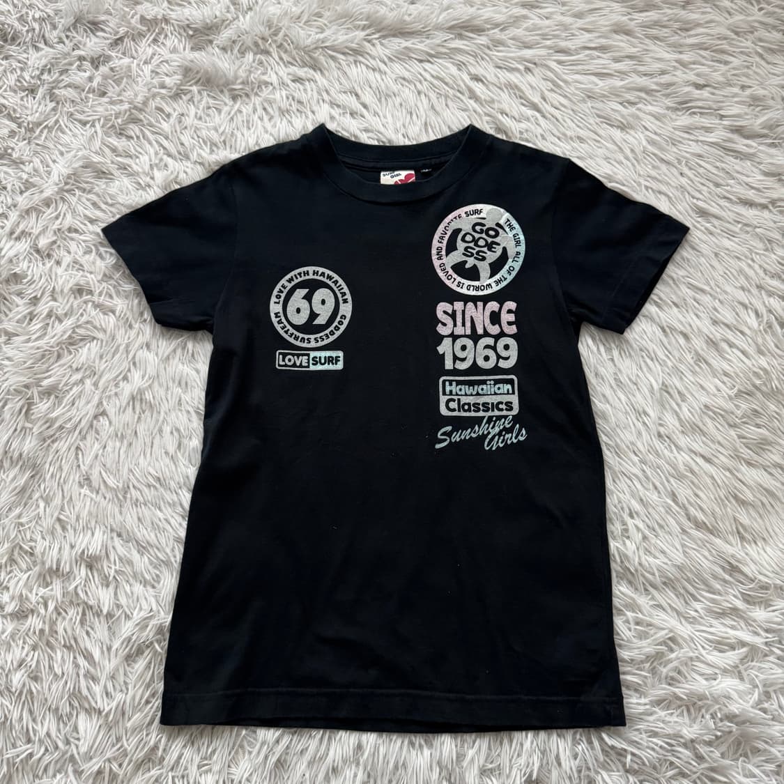 SURF GIRL 일본빈티지 y2k 크롭티 빈티지반팔 빈티지크롭티 상품이미지2