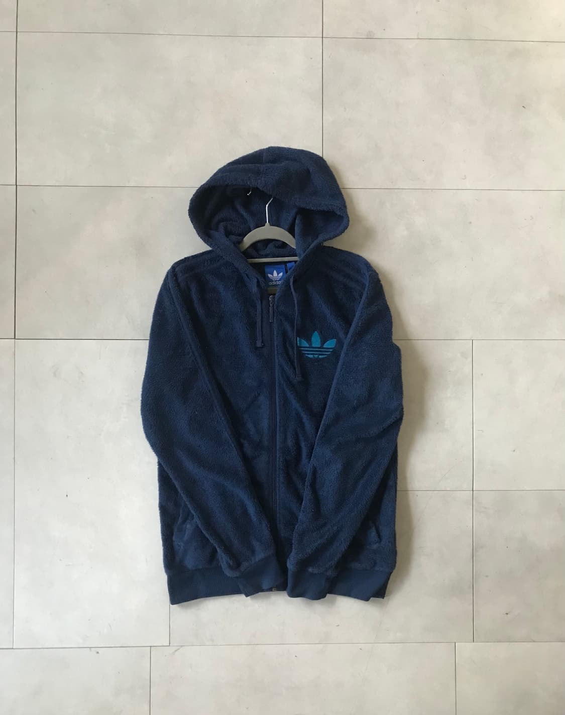 아디다스 네이비 빅로고 후리스 상품이미지6