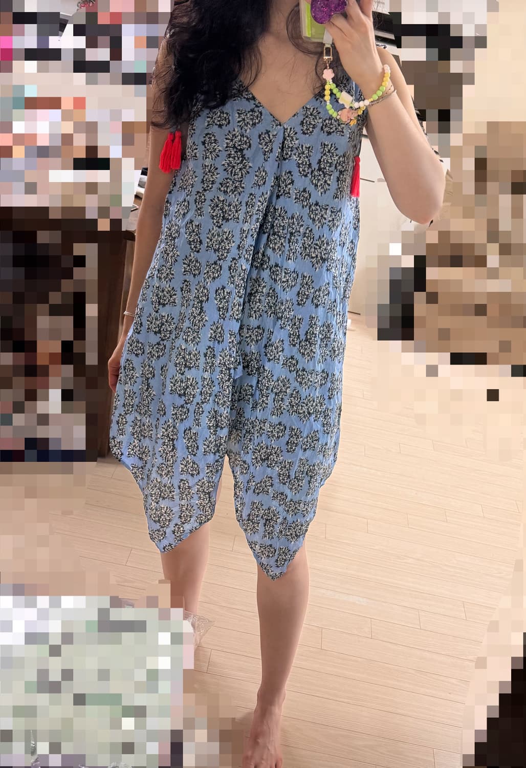 마른55 55 바스타 실크 롱 나시 민소매 블라우스 미니 원피스 산드로 상품이미지3