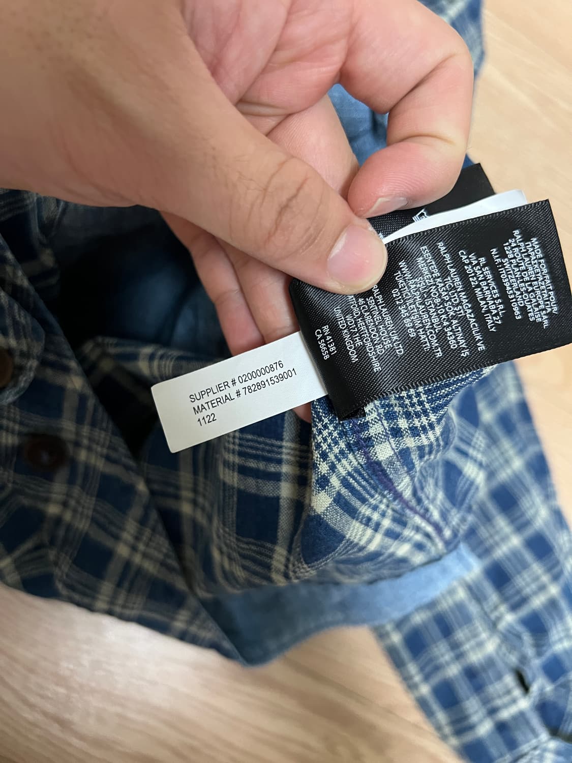 RRL 더블알엘 인디고 체크 리넨 코튼 자켓 M 린넨자켓 상품이미지7