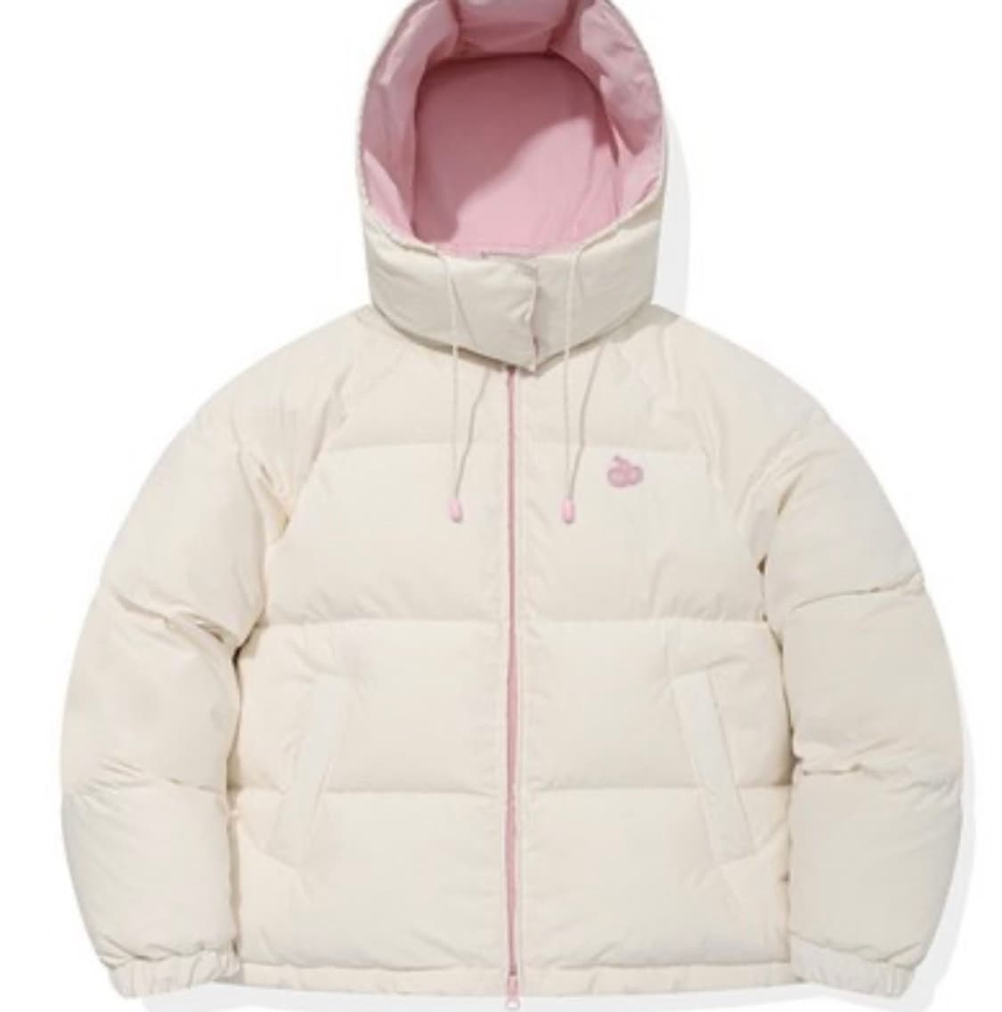 키르시 리버시블 아이보리 연딸기핑크 패딩 김민주착용 상품이미지1