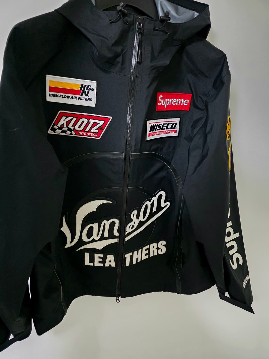 슈프림 x 밴슨 레더스 고어텍스 쉘 자켓 블랙 - 25FW XL 상품이미지1