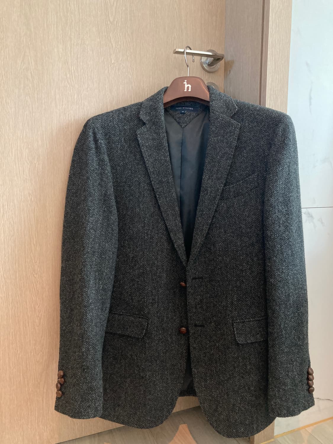 타미힐피거 그레이 헤링본 울 자켓 블레이저 48R 상품이미지1