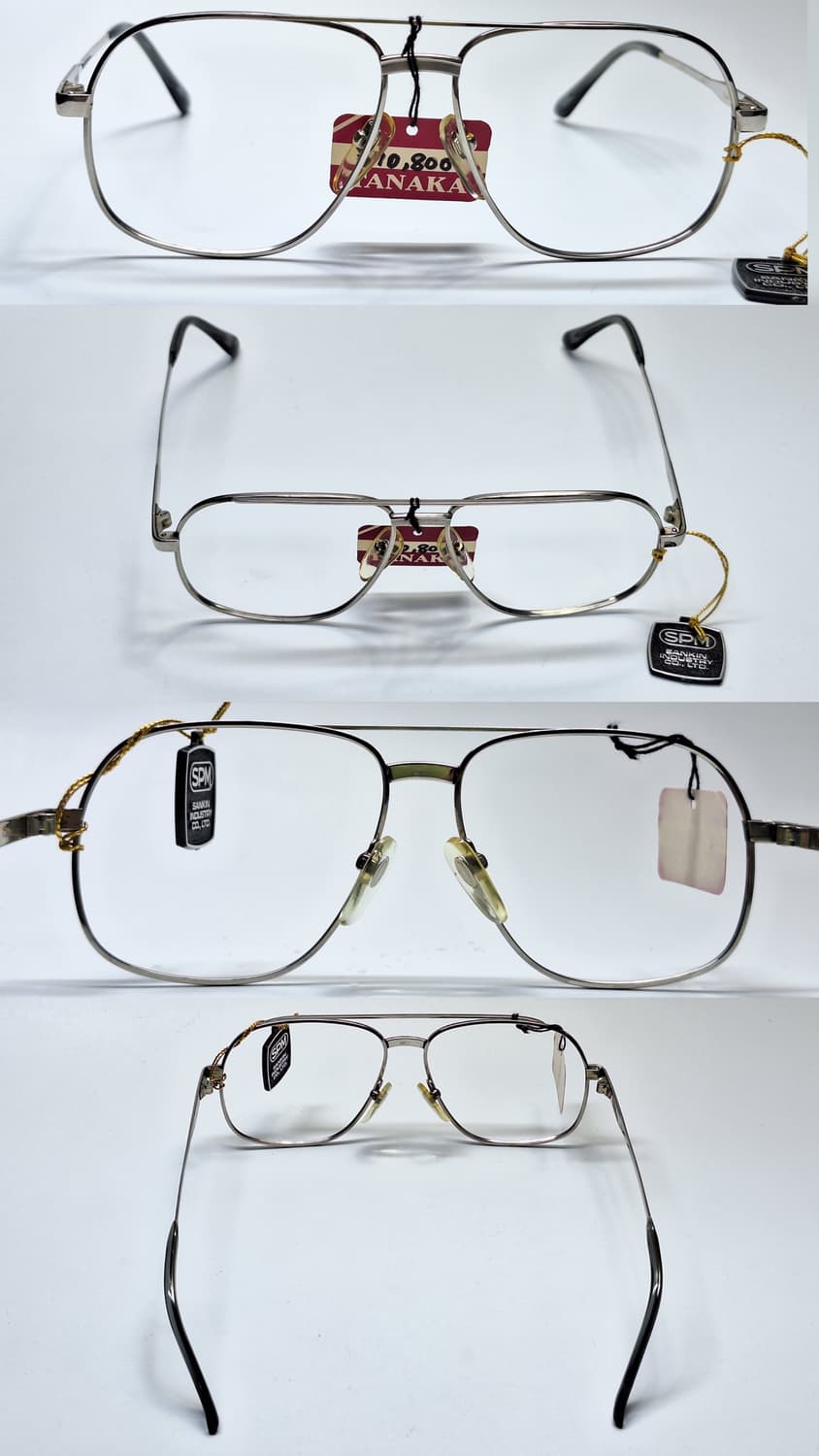 80s 일본제 빈티지 데드스톡 미사용/SPM 선플래티늄 투브릿지 안경테 상품이미지3