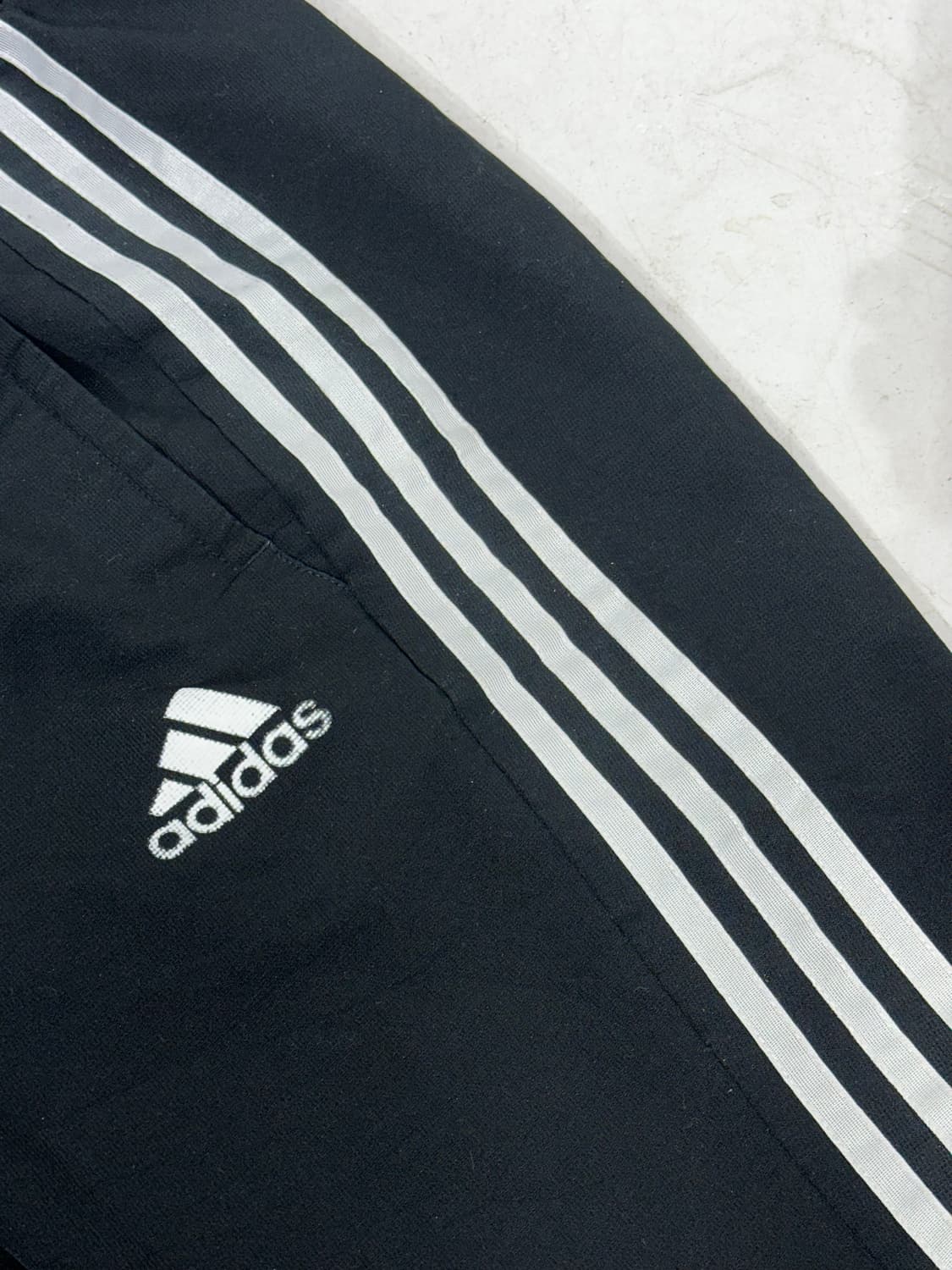 아디다스 블랙 화이트 삼선 트레이닝 팬츠 M 상품이미지6