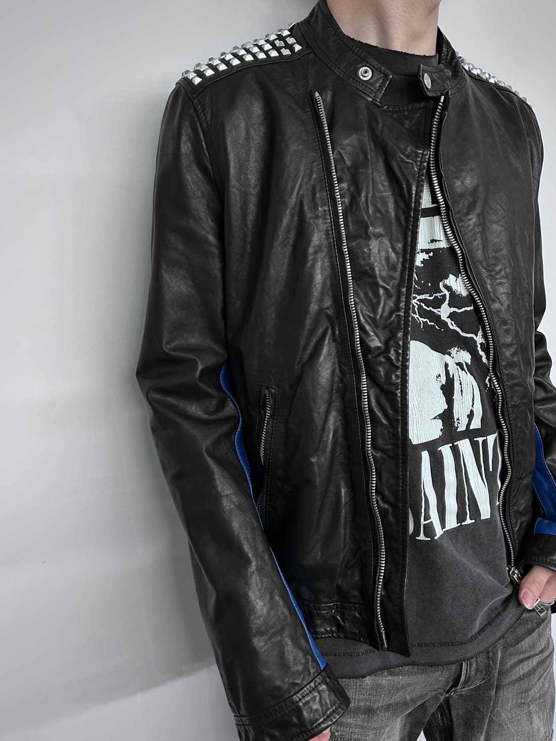 디스퀘어드2 12ss 아카이브 스터드 레더 자켓 상품이미지2