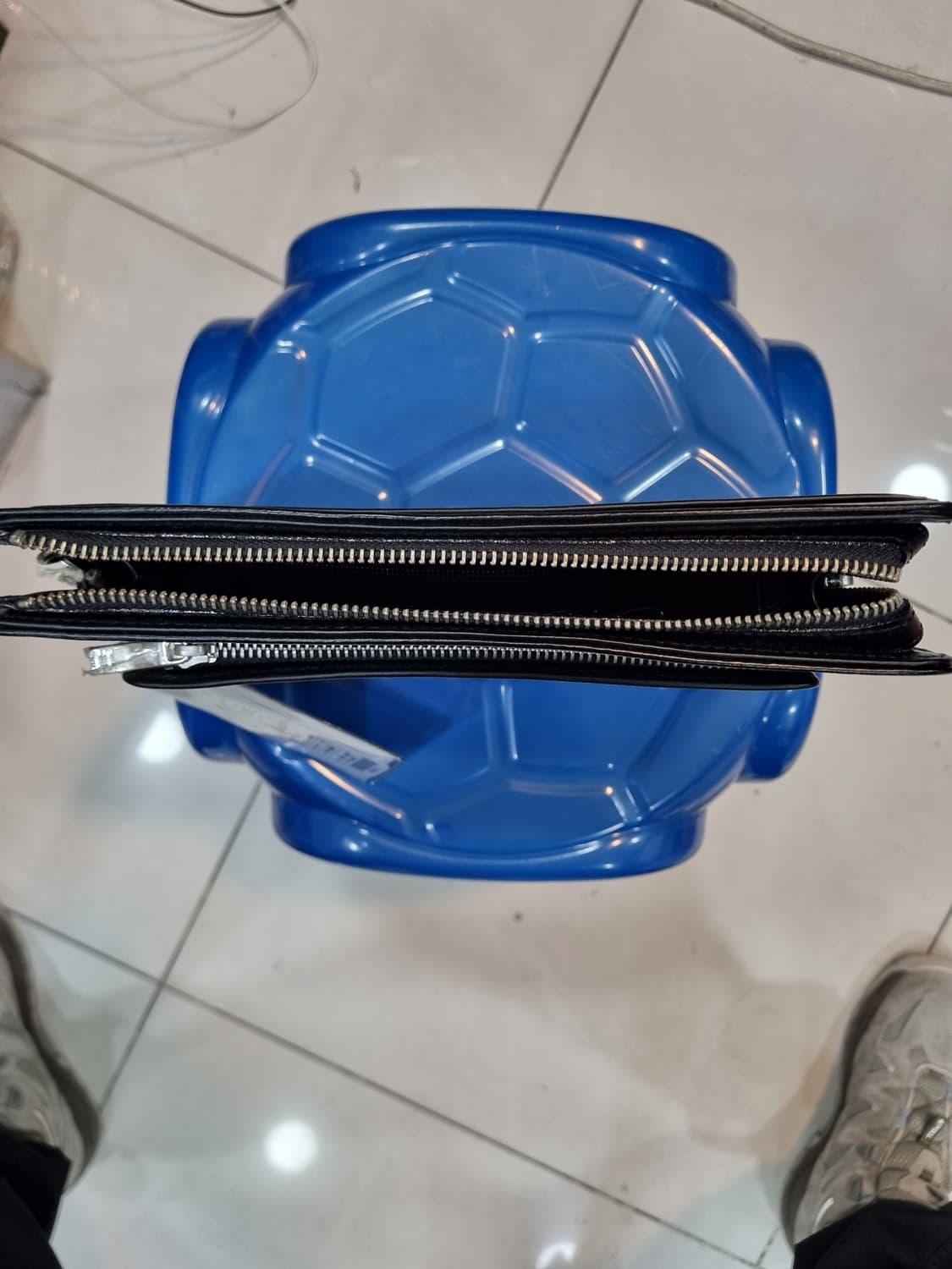 닥스 블랙 소가죽 DD로고 클러치백 상품이미지4