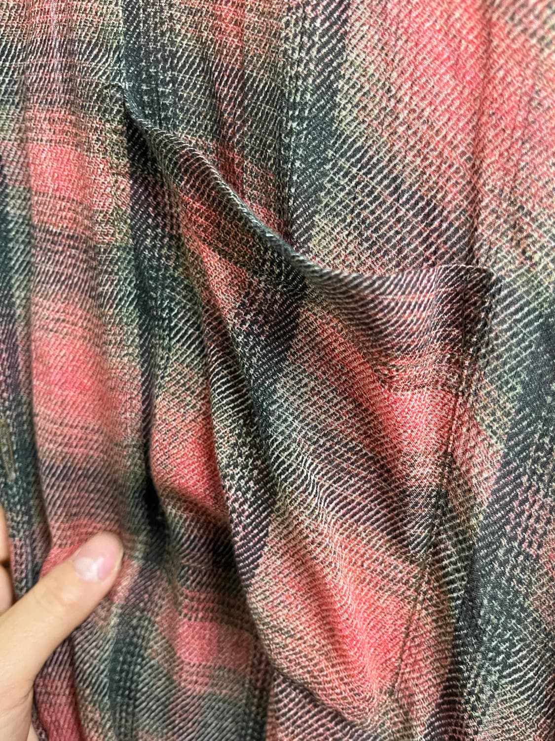 아워레가시 보로우드 셔츠 빅 럼버체크 프린트 48 사이즈 상품이미지9