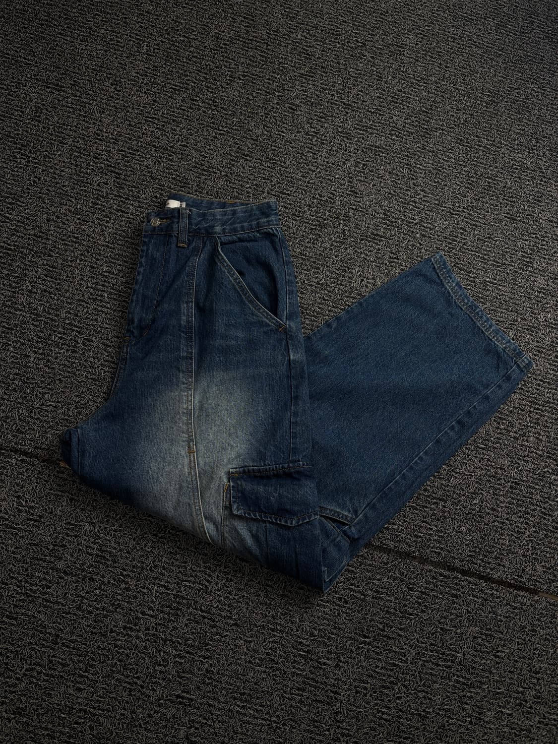 Namade 와이드핏 카고 퍼티그 데님 팬츠 1952 상품이미지1