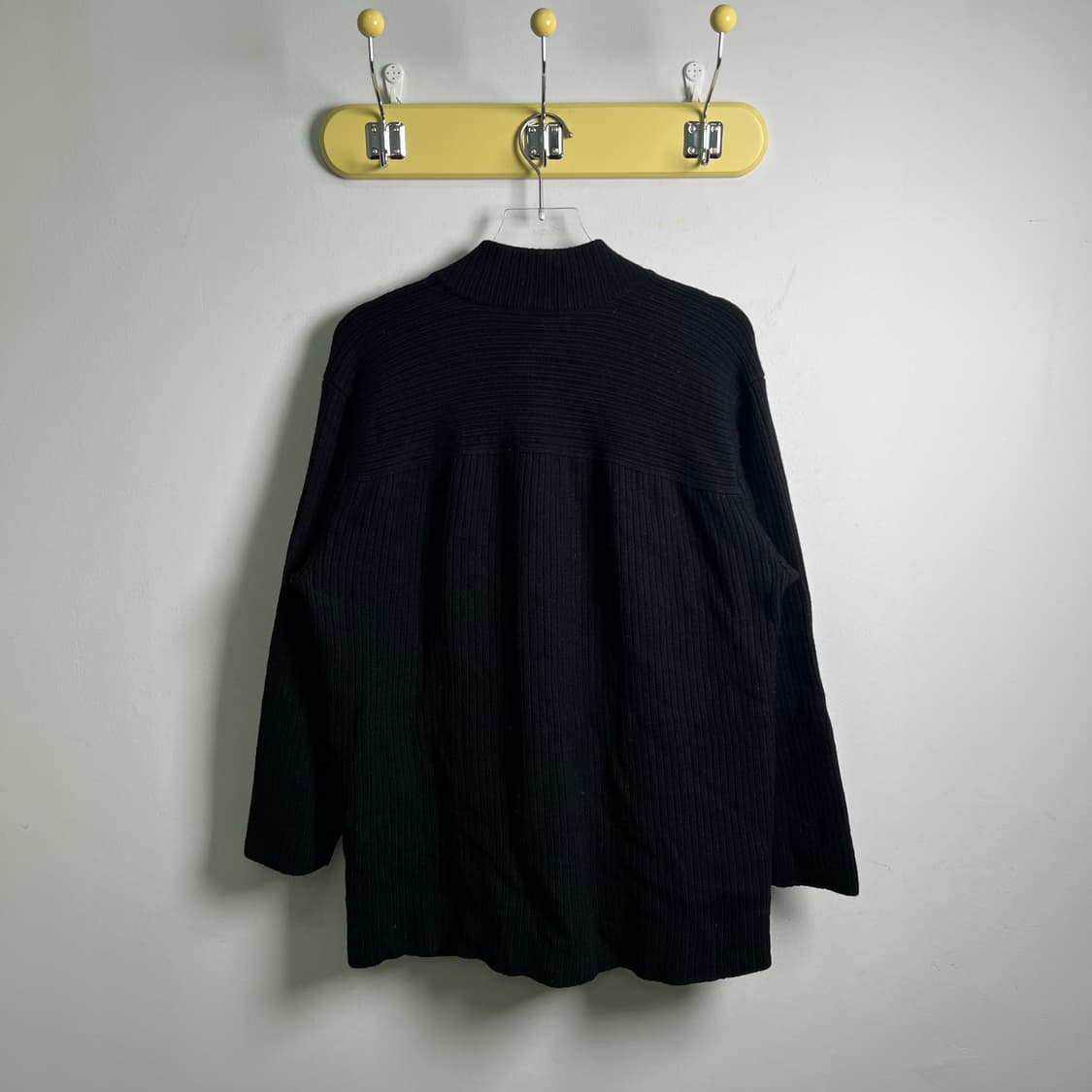 Des pres 블랙 울 니트 집업 상품이미지2