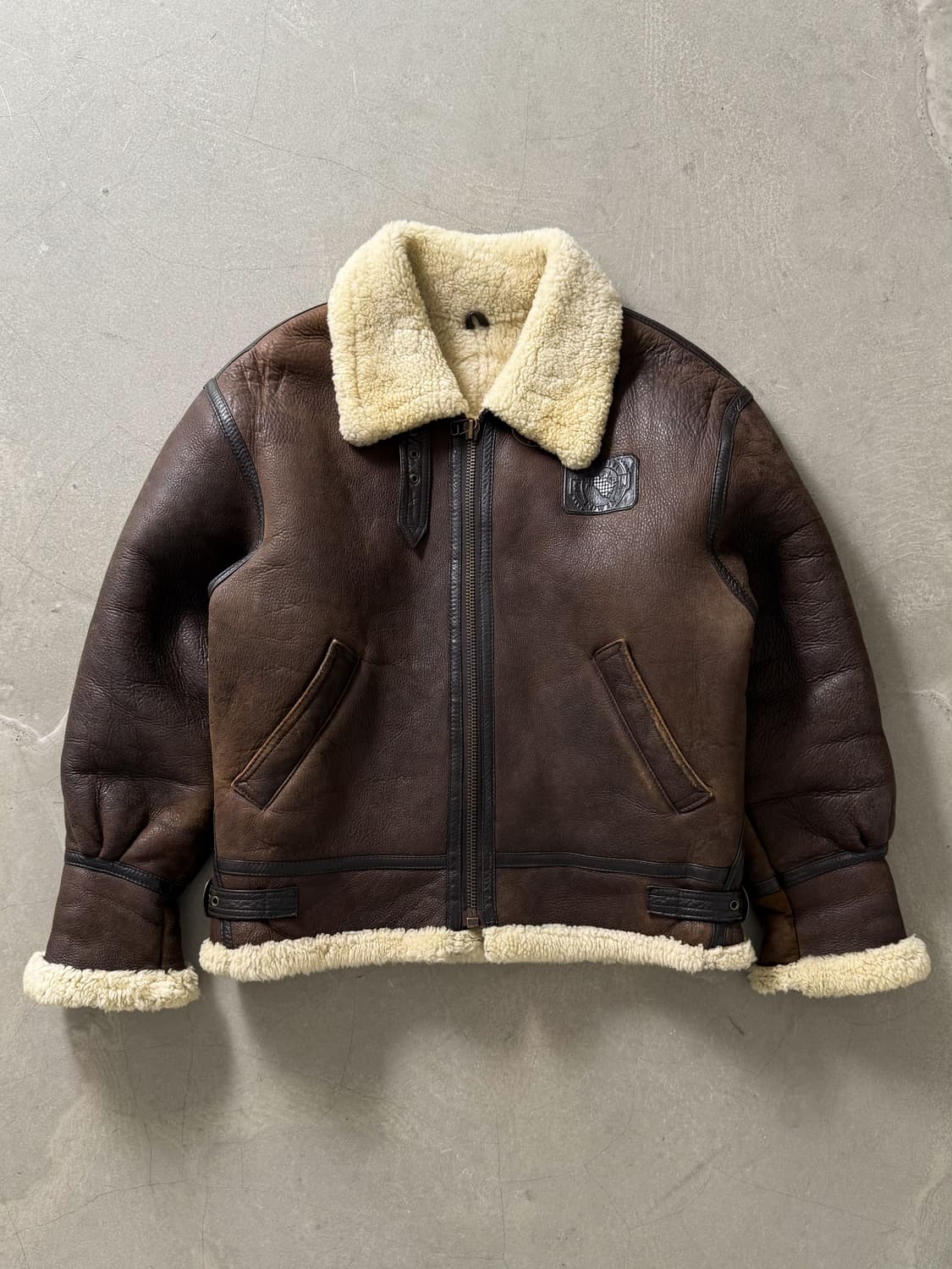 90s EDWIN Type B-3 Leather Bomber Jacket 상품이미지1