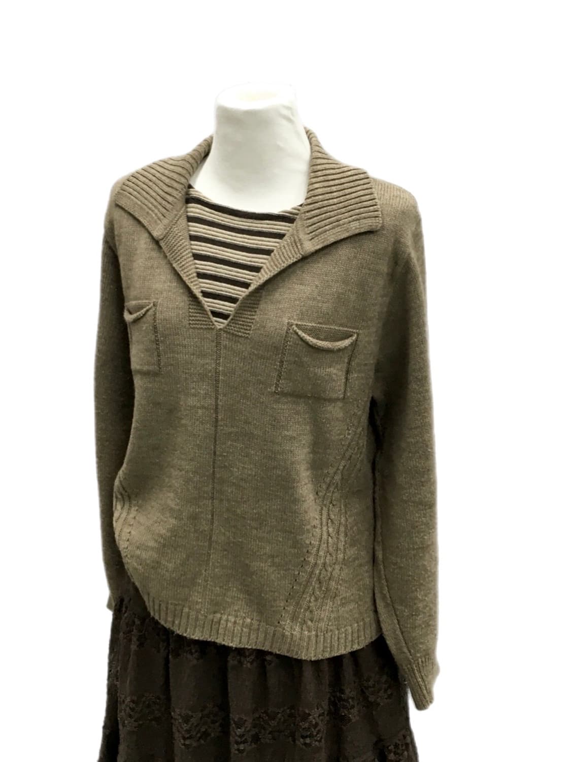 JPN cutE Layered knit 상품이미지3