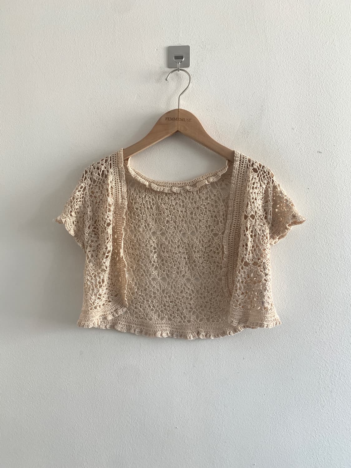 Punching frill bolero cradigan(beige) 상품이미지1