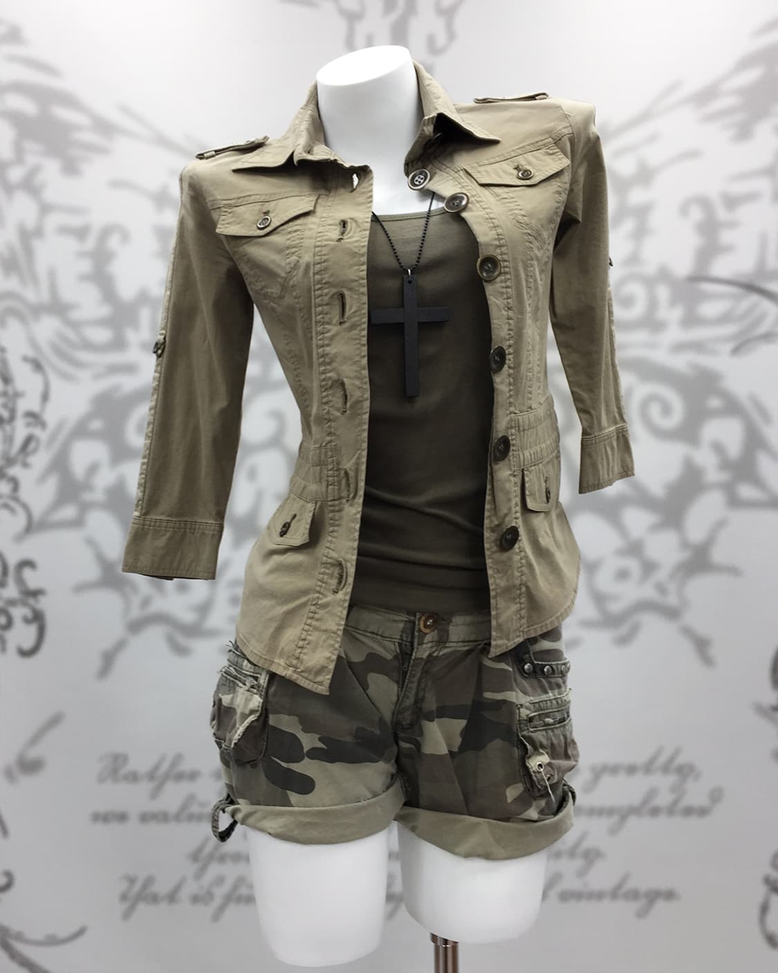 Y2K beige shirts 상품이미지1