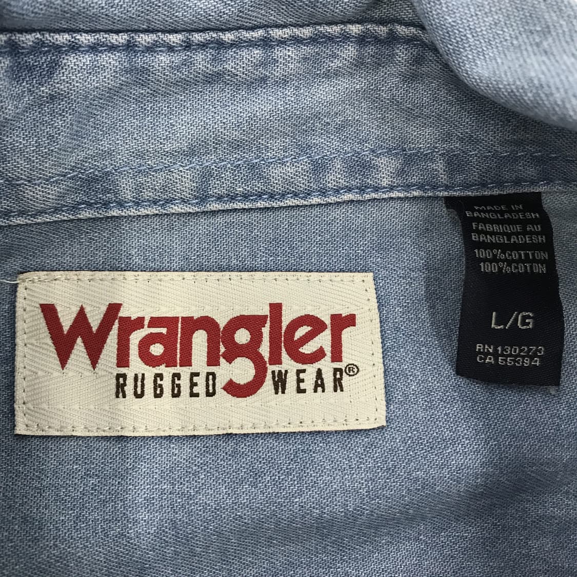 랭글러 Wrangler 웨스턴 데님셔츠 [L] 상품이미지5