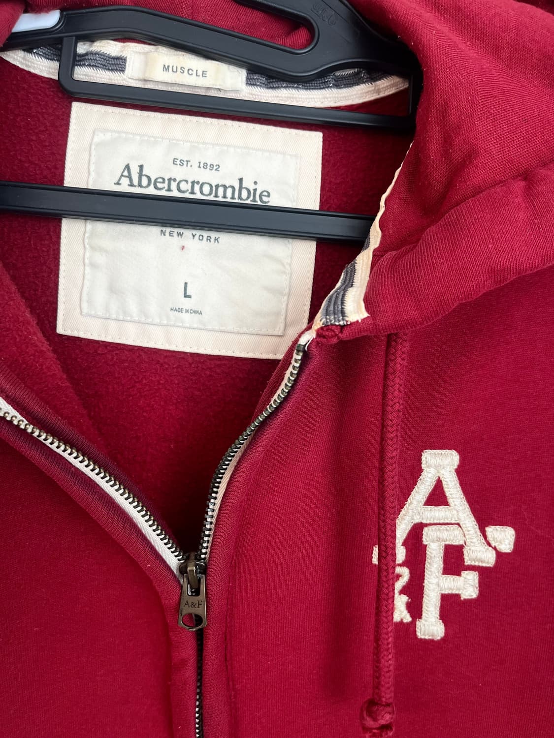 아베크롬비 A&F 후드집업 버건디 [L] 상품이미지4