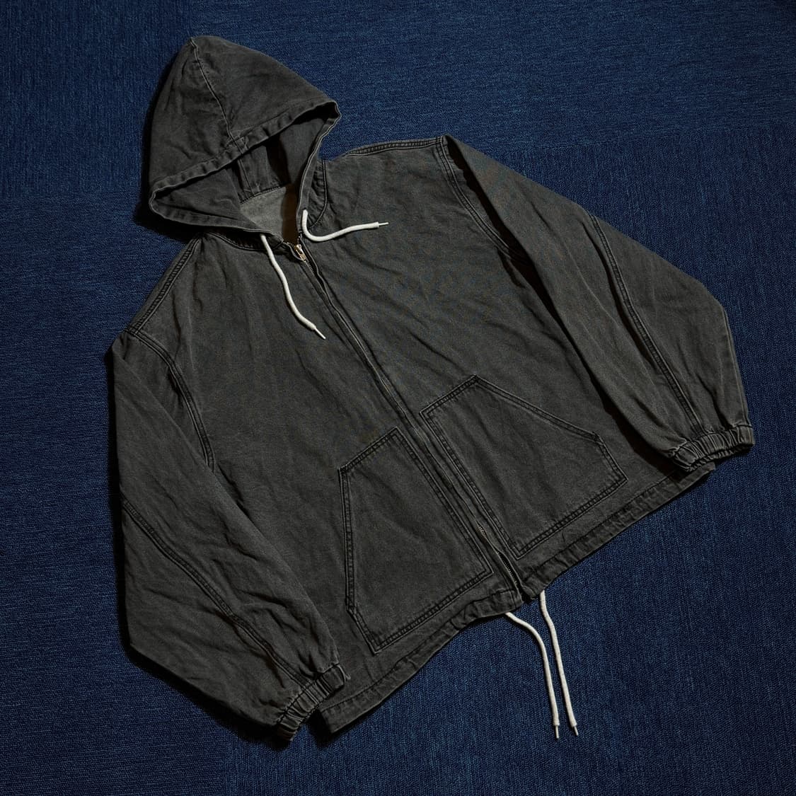 빈티지 흑청 후드자켓 상품이미지1