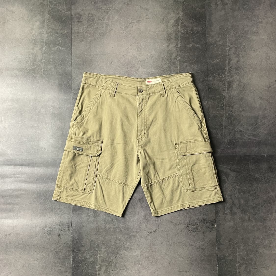 WRANGLER 랭글러 빈티지 베이지 코튼 카고 하프팬츠 A00718 상품이미지1