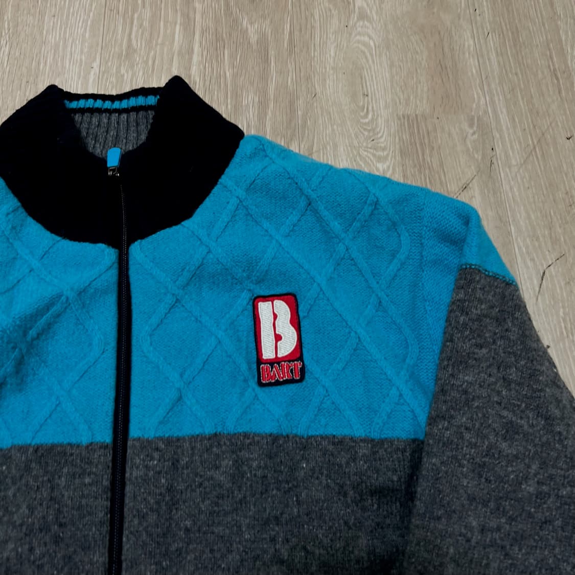 더심슨 남성 골프웨어 울 방풍 니트집업 M/95  상품이미지3