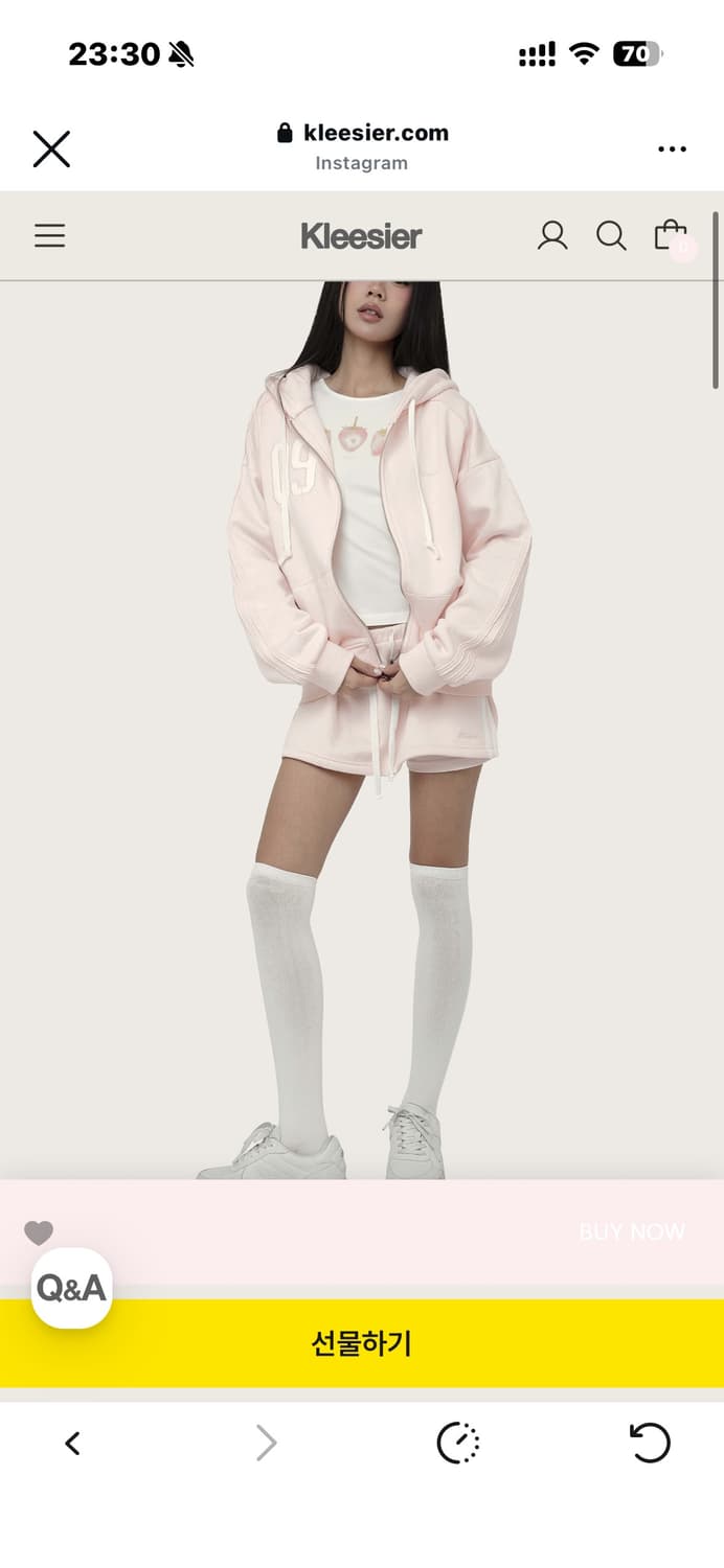 클리시어 09 핑크 후드집업 판매합니다 상품이미지1