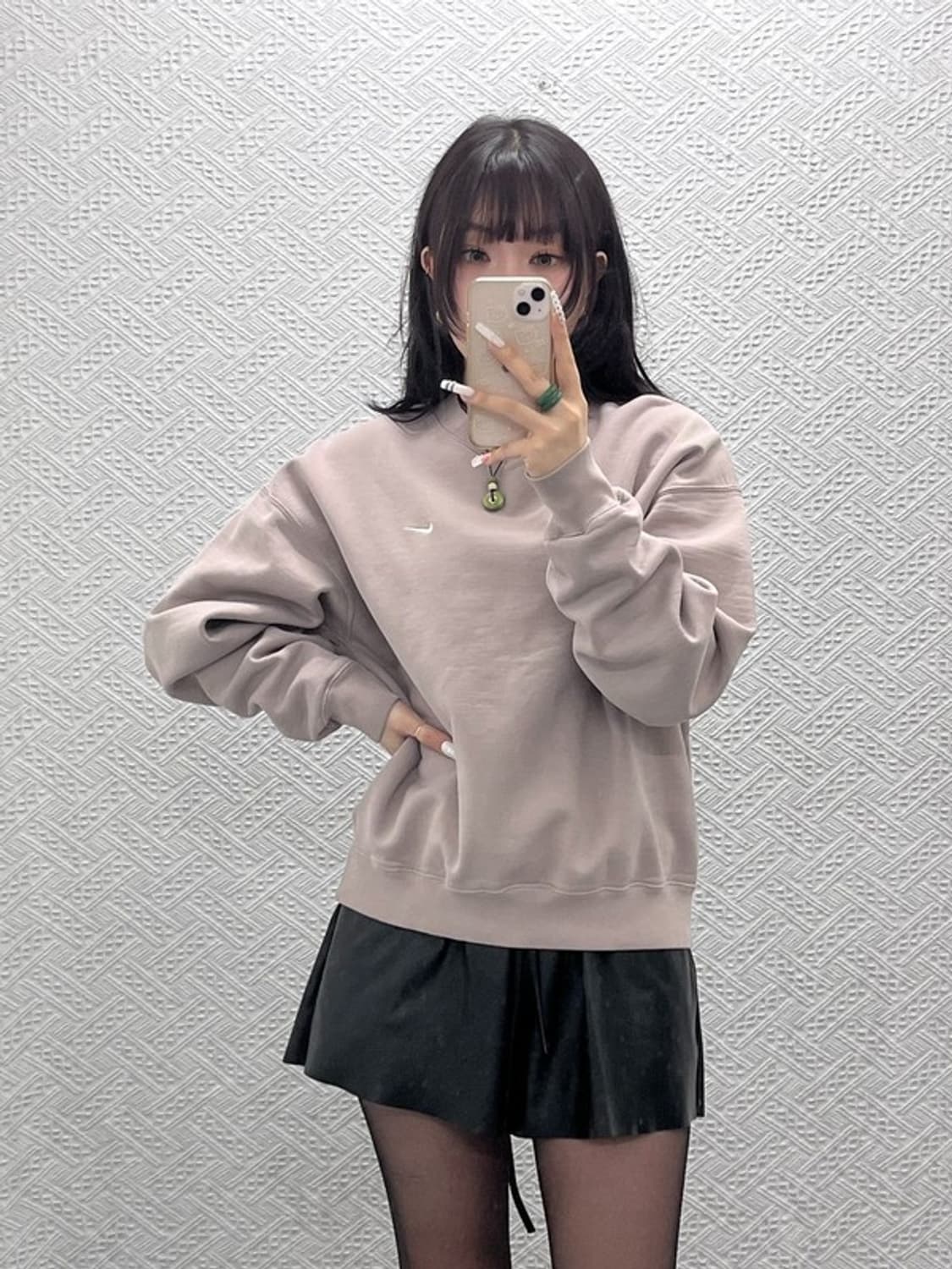 나이키 NRG 빈티지 캐주얼 라떼 브라운 맨투맨 L C10949 상품이미지1