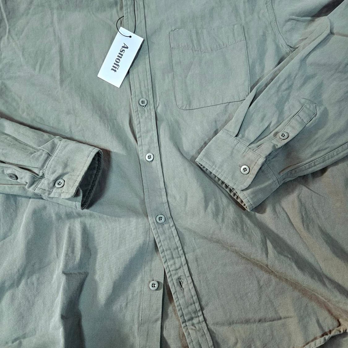 (새상품)Asnofit 워시드 옥스포드 셔츠 Free 상품이미지3