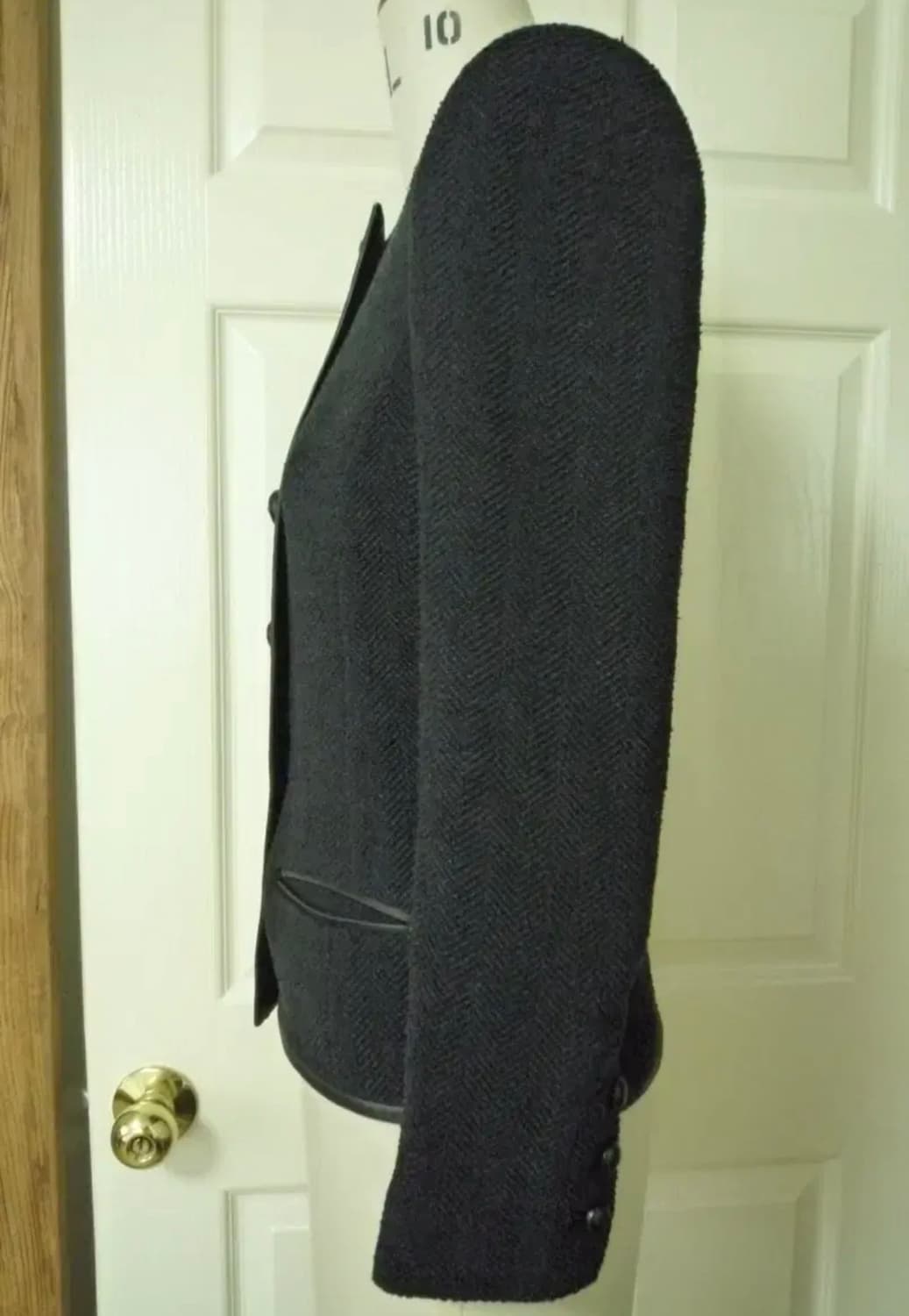 이자벨 마랑 가죽 트리밍 헤링본 자켓 상품이미지3