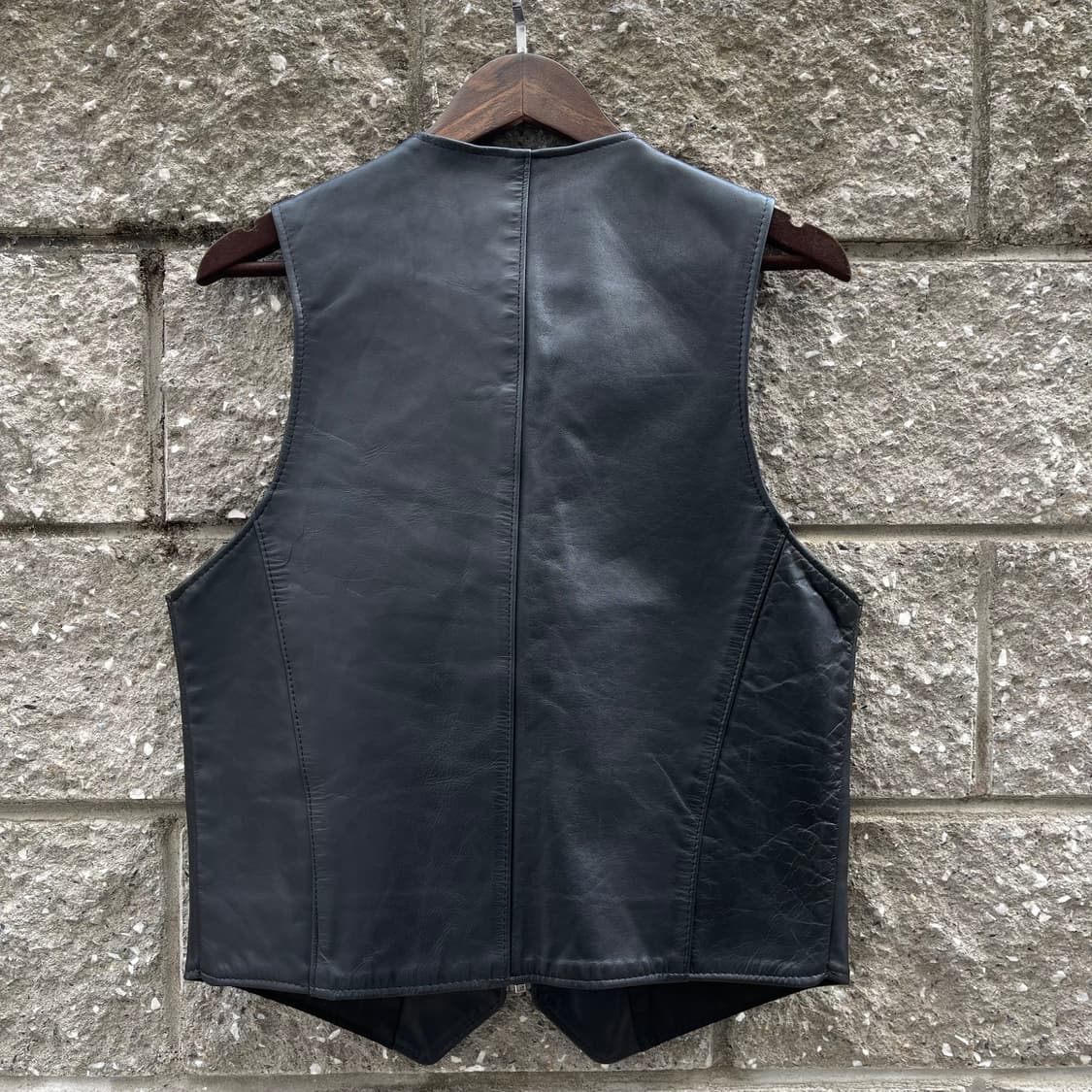 [M] Schott USA 블랙 레더 베스트 (95~100) 상품이미지2